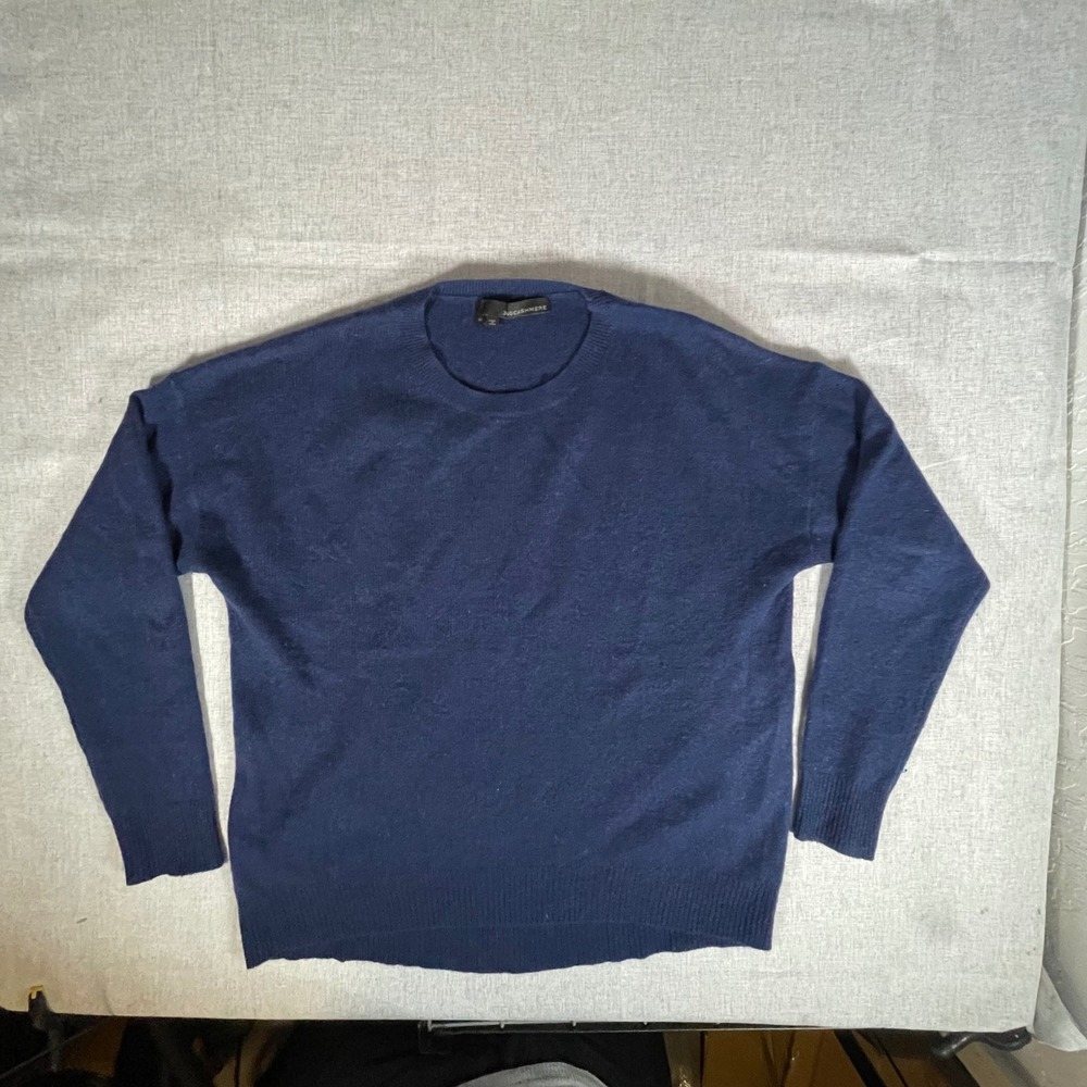 360 Cashmere Womens Navy Blue Crewneck Sweater 100% Cashmere wool Size Medium